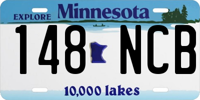 MN license plate 148NCB