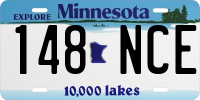 MN license plate 148NCE