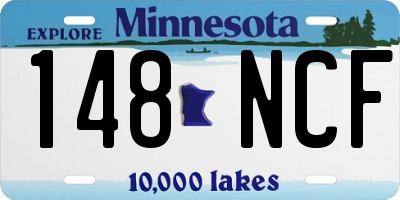 MN license plate 148NCF