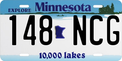MN license plate 148NCG