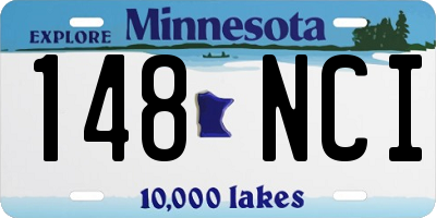 MN license plate 148NCI