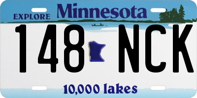 MN license plate 148NCK