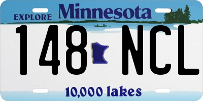 MN license plate 148NCL