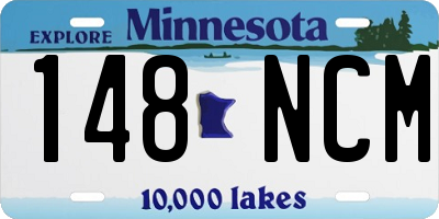 MN license plate 148NCM