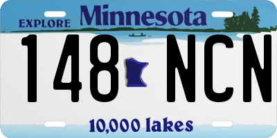 MN license plate 148NCN