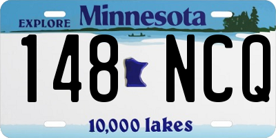 MN license plate 148NCQ