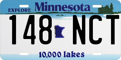 MN license plate 148NCT