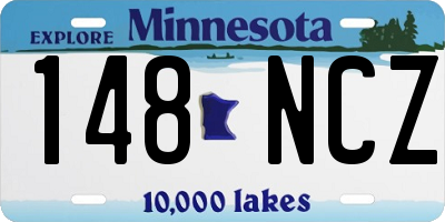 MN license plate 148NCZ