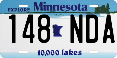 MN license plate 148NDA