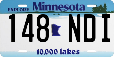 MN license plate 148NDI