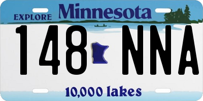 MN license plate 148NNA