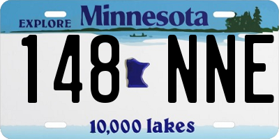 MN license plate 148NNE