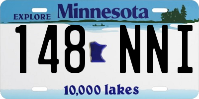 MN license plate 148NNI