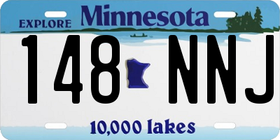 MN license plate 148NNJ