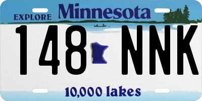 MN license plate 148NNK