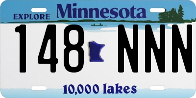 MN license plate 148NNN