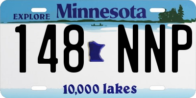 MN license plate 148NNP