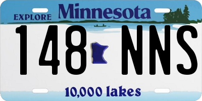 MN license plate 148NNS