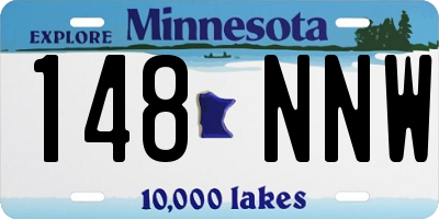 MN license plate 148NNW
