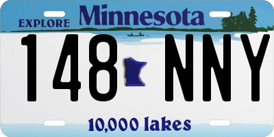 MN license plate 148NNY