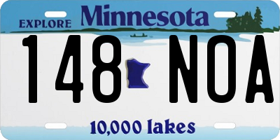MN license plate 148NOA