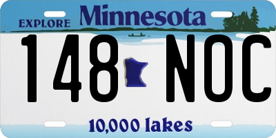 MN license plate 148NOC