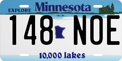 MN license plate 148NOE