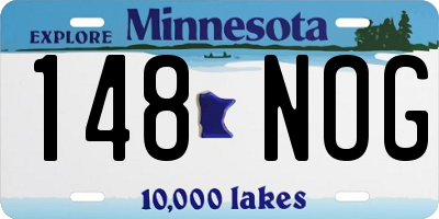 MN license plate 148NOG