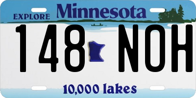 MN license plate 148NOH