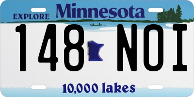 MN license plate 148NOI