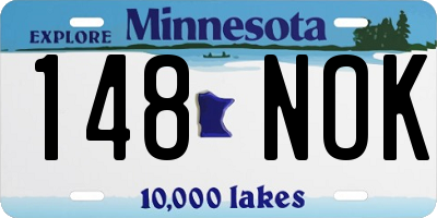 MN license plate 148NOK
