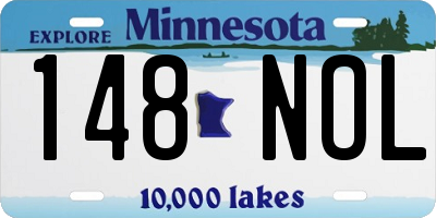 MN license plate 148NOL