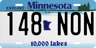 MN license plate 148NON