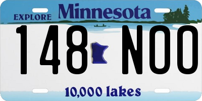 MN license plate 148NOO