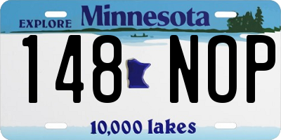 MN license plate 148NOP