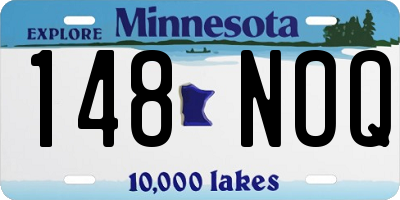 MN license plate 148NOQ