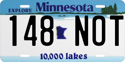 MN license plate 148NOT