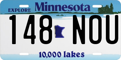 MN license plate 148NOU
