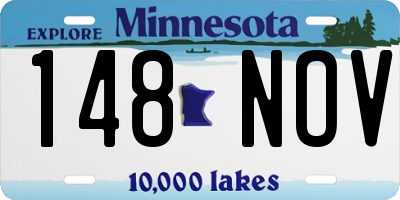 MN license plate 148NOV