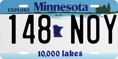 MN license plate 148NOY