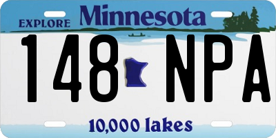 MN license plate 148NPA