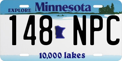 MN license plate 148NPC
