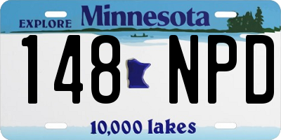 MN license plate 148NPD