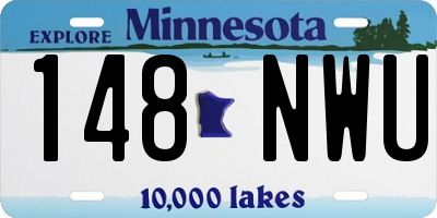 MN license plate 148NWU