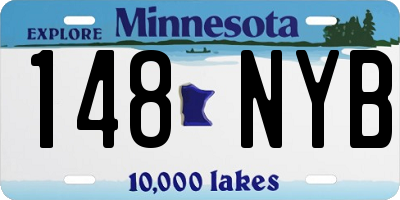 MN license plate 148NYB