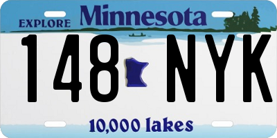 MN license plate 148NYK