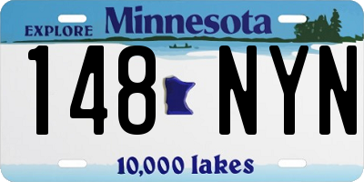 MN license plate 148NYN