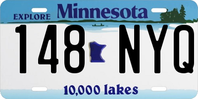 MN license plate 148NYQ