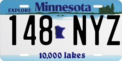 MN license plate 148NYZ