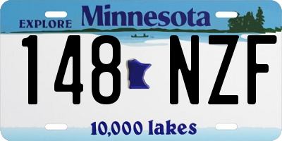MN license plate 148NZF